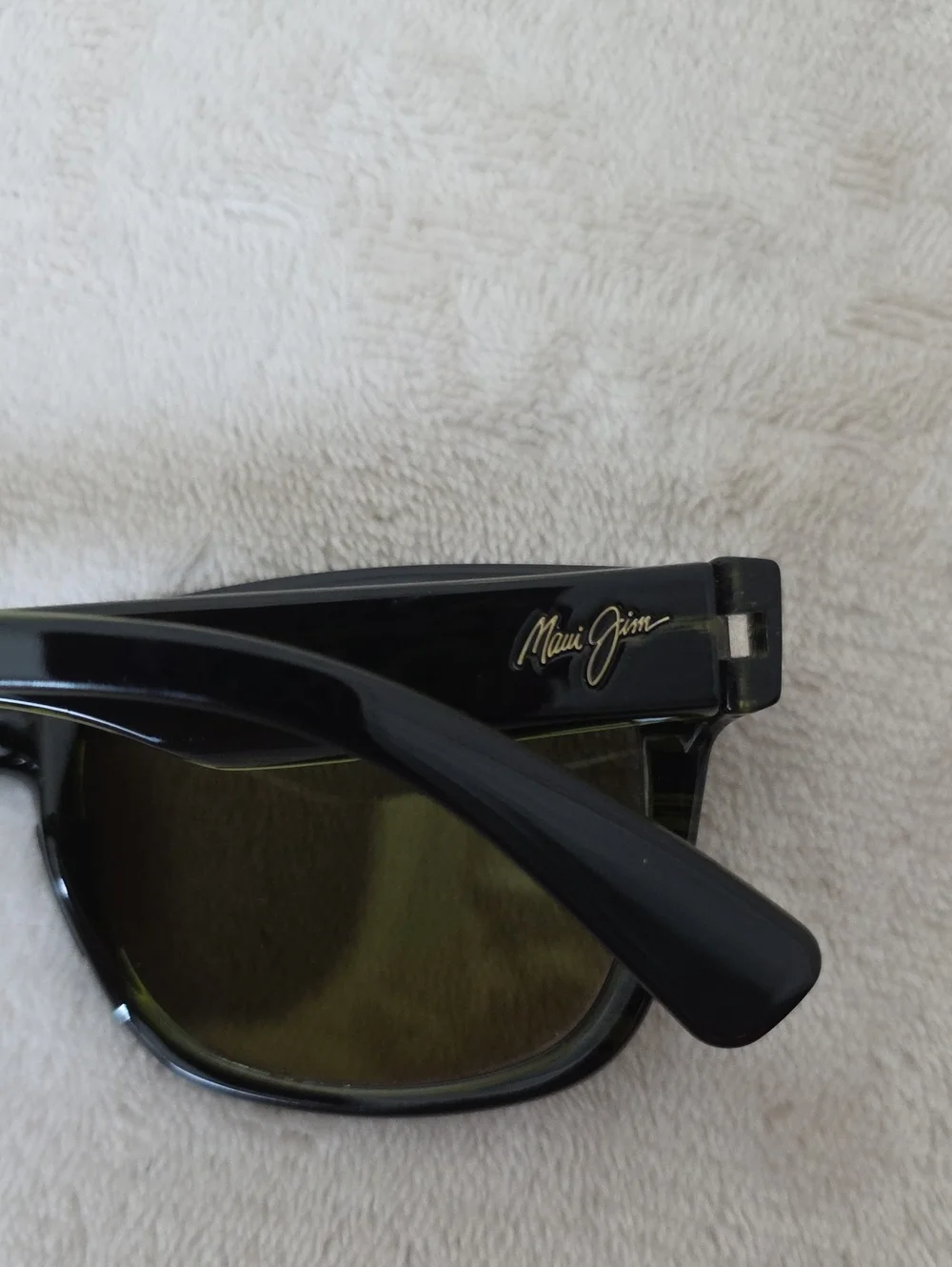 Maui Jim MJ730-15C Polarized Sunglasses Black Green Woodgrain 53-18-145
